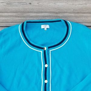 Crown & Ivy Teal Cardigan Size 3X